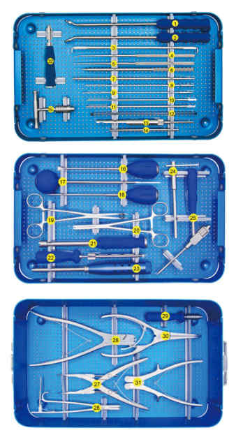 Posterior cervical locking plate instrument set